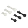 Delock Cable tie assortment box 600 pieces - Sada kabelových úvazků - černá, bílá