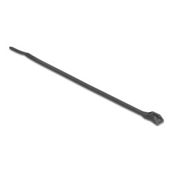 Delock - Kabelová stahovací páska - s plochou hlavou, šírka 7,6 mm - 37 cm - cerná (balení 100)