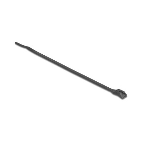 Delock - Kabelová stahovací páska - s plochou hlavou, šírka 7,6 mm - 37 cm - cerná (balení 100)