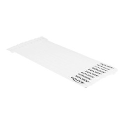 Delock - Kabelová stahovací páska - 20 cm - bílá (balení 10)