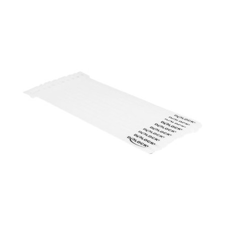 Delock - Kabelová stahovací páska - 20 cm - bílá (balení 10)