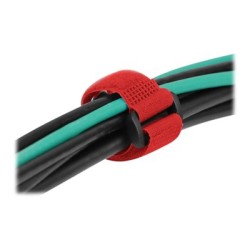 Delock - Kabelový úvazek s háckem a ockem - 19 cm - cervená (balení 5)