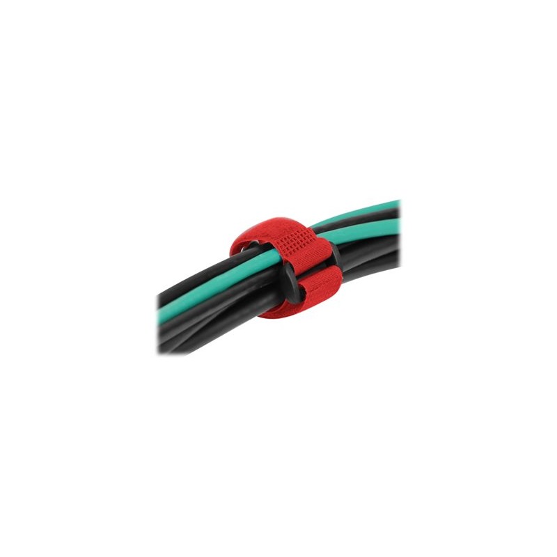Delock - Kabelový úvazek s háckem a ockem - 19 cm - cervená (balení 5)