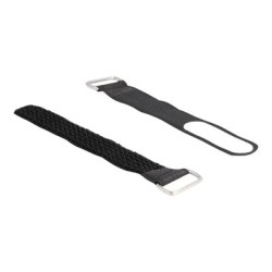 Delock - Kabelová stahovací páska - smyčka a štítkový pásek - 12.7 cm - černá (balení 5)
