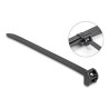 Delock - Kabelová stahovací páska - s kovovým poutkem - 40.6 cm - cerná (balení 10)
