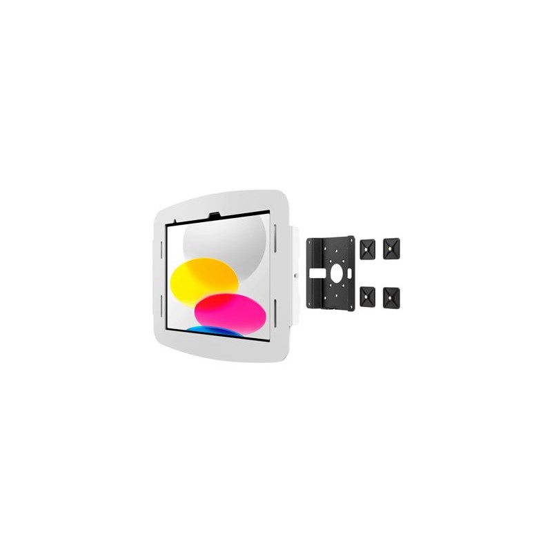 Compulocks iPad 10th-11th (A16) Gen Space Enclosure Glass Mount White - Montážní sada (konzola pro montáž na stenu, kryt) - pro