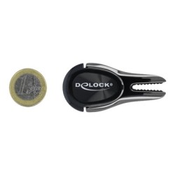 Delock Universal Mini 4 in 1 - Držák do auta/prstový úchop/stojan pro mobilní telefon - černá, lesklá antracitová