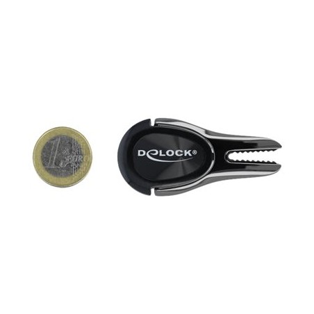 Delock Universal Mini 4 in 1 - Držák do auta/prstový úchop/stojan pro mobilní telefon - černá, lesklá antracitová