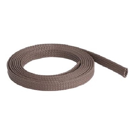 Delock - Pletené zapouzdření - odolný vůči potkanům, natahovací, 12 mm - 2 m - hnědá