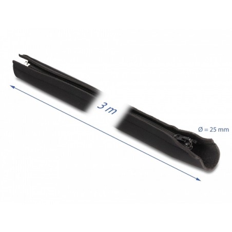 Delock - Objímka pro správu kabelů - černá - 3 m