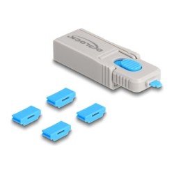 Delock - Sada blokátoru portu HDMI - šedá, modrá