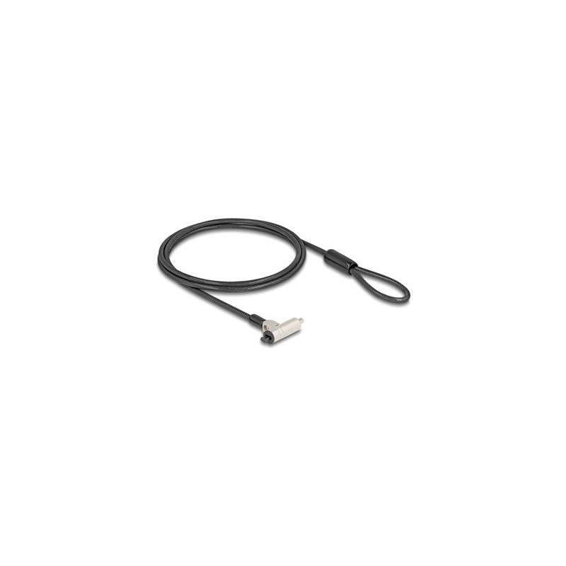 Navilock - Bezpečnostní kabelový zámek - s klíčovým zámkem, 3 x 7 mm nebo nano slot 2,5 x 6 mm, tenký - stříbrná - 1.8 m