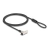 Navilock - Bezpečnostní kabelový zámek - s klíčovým zámkem, 3 x 7 mm nebo nano slot 2,5 x 6 mm, tenký - stříbrná - 1.8 m