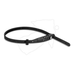 Navilock Universal - Kabelová stahovací páska - s kombinovaným zámkem - 4.1 cm - černá