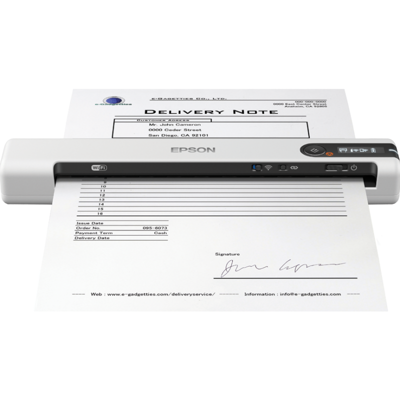 EPSON skener WorkForce DS-80W, A4, 600x600dpi, USB, mobilní