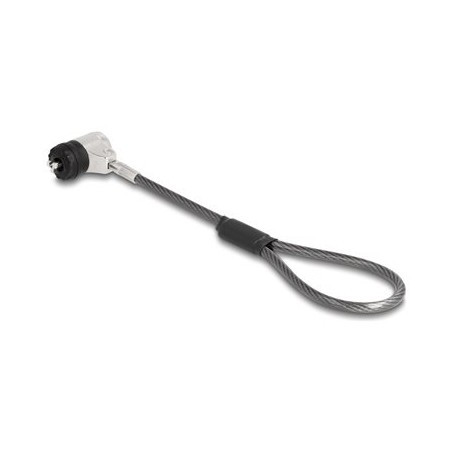 Navilock - Bezpečnostní kabelový zámek - s klíčovým zámkem, 3 x 7 mm - stříbrná - 15.2 cm