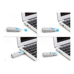 Delock - Blokátor USB portu - pro zásuvku USB typ A - modrá (balení 10)