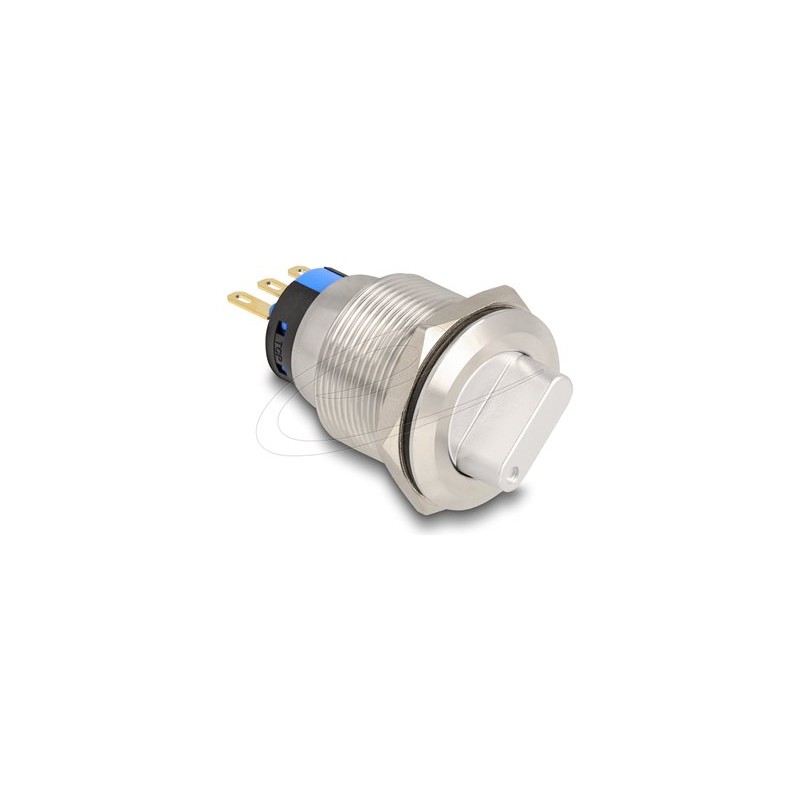Delock - Otocný spínac - 3 x pájené spojení, 22 mm - stríbrná
