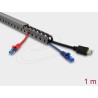 Delock - Kabelovod s krytem - 25 x 25 mm - montáž na skrínku, montáž na strop, montáž na podlahu, montáž na stenu - 1 m - šedá