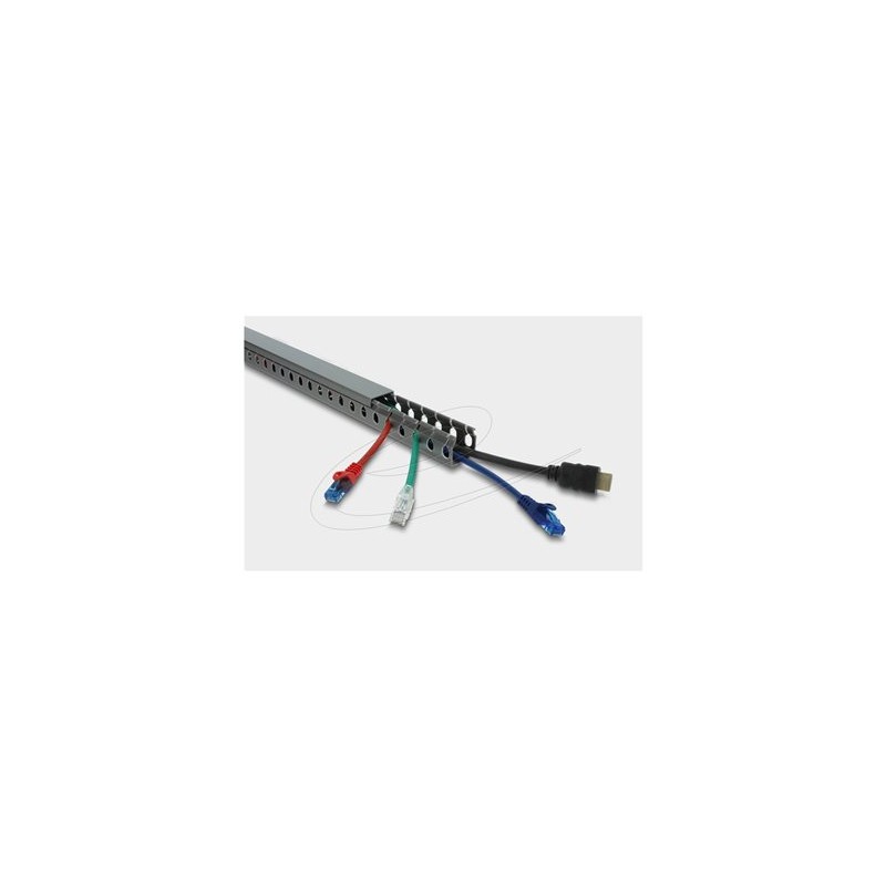 Delock - Kabelovod - kabeláž, 30 x 30 mm - montáž na stenu, montáž na podlahu, montáž na strop, montáž na skrínku - 1 m - šedá