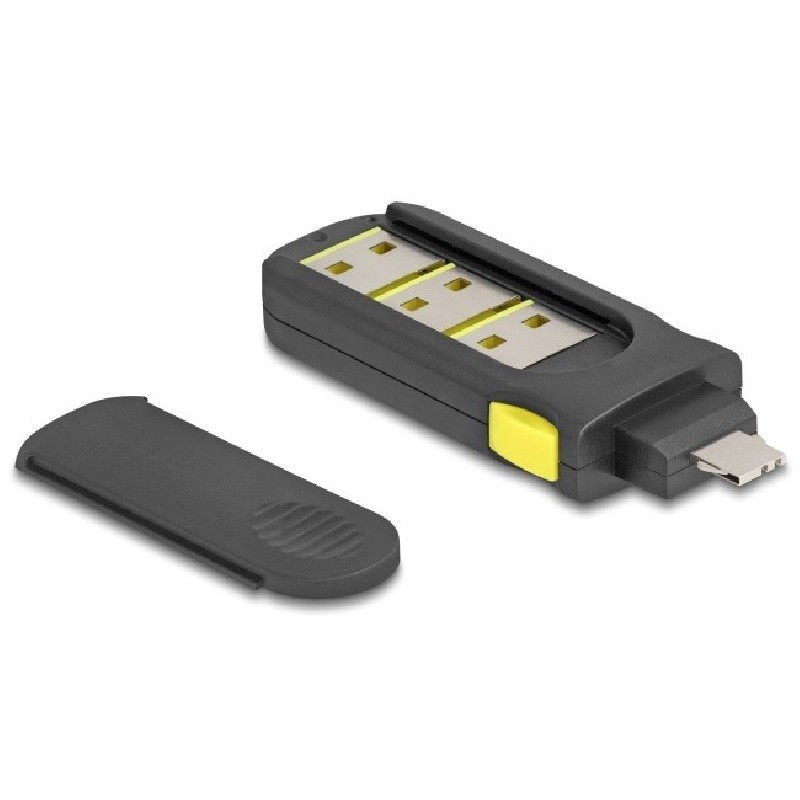 Delock - Sada blokátoru USB portu - pro zásuvku USB typ A - cerná, žlutá