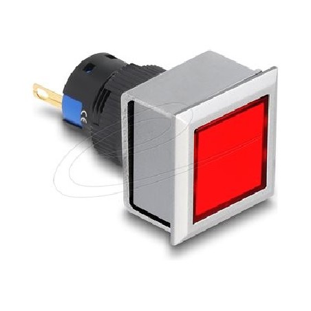 Delock - Indikátorový modul - 16 mm, plastic, solder connection, square - cervená