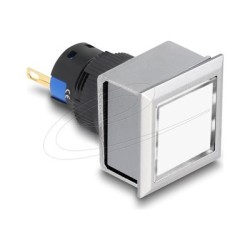 Delock - Indikátorový modul - 16 mm, plastic, solder connection, square - bílá