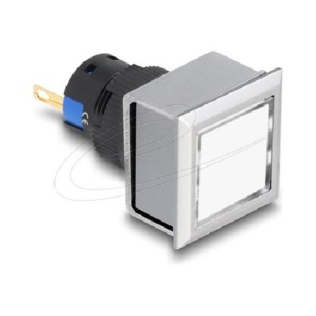 Delock - Indikátorový modul - 16 mm, plastic, solder connection, square - bílá