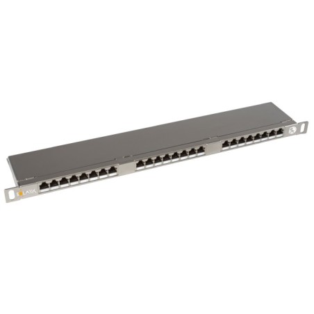 Solarix SX24HD-5E-STP-SL - Propojovací panel - CAT 5e - STP - RJ-45 X 24 - nerezová ocel - 0.5U - 19"