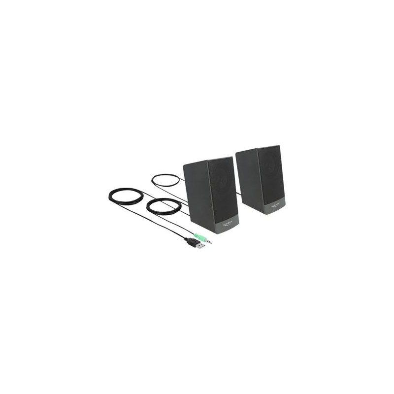 Delock - Reproduktory - pro PC - 3 Watt (celkem) - černá