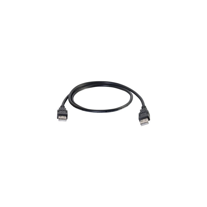 C2G 3.3ft USB Cable - USB A to USB A Cable - USB 2.0 - Black - M/M - Kabel USB - USB (M) do USB (M) - USB 2.0 - 1 m - černá