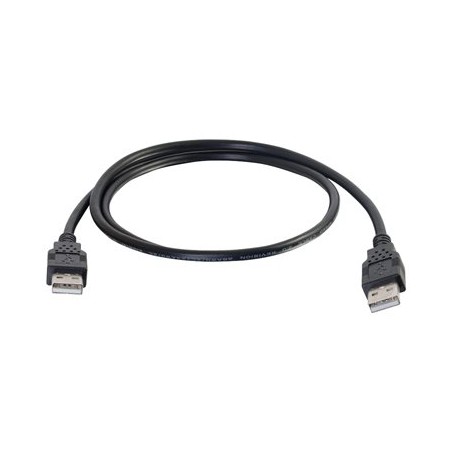 C2G 3.3ft USB Cable - USB A to USB A Cable - USB 2.0 - Black - M/M - Kabel USB - USB (M) do USB (M) - USB 2.0 - 1 m - černá