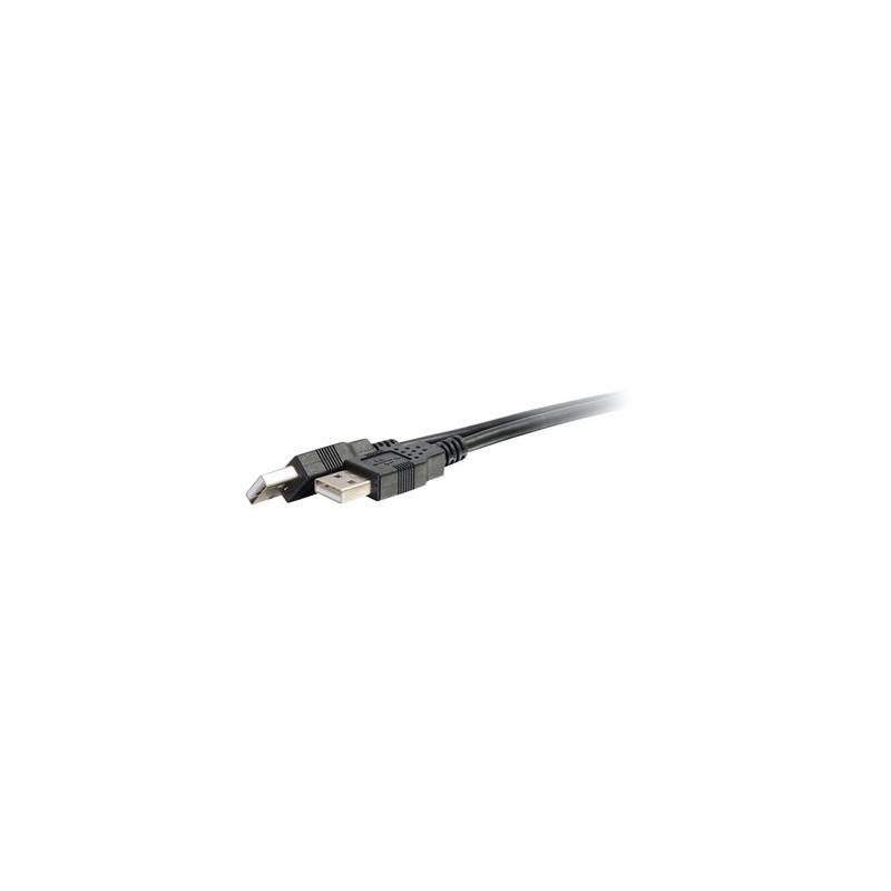 C2G 6.6ft USB Cable - USB A to USB A Cable - USB 2.0 - Black - M/M - Kabel USB - USB (M) do USB (M) - USB 2.0 - 2 m - černá