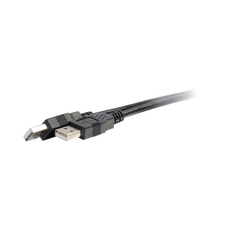 C2G 6.6ft USB Cable - USB A to USB A Cable - USB 2.0 - Black - M/M - Kabel USB - USB (M) do USB (M) - USB 2.0 - 2 m - černá