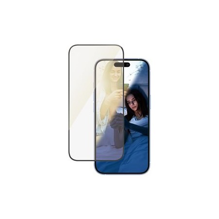 PanzerGlass Eyecare - Ochrana obrazovky pro mobilní telefon - ultra široký tvar - sklo - barva rámu černá - pro Apple iPhone 16
