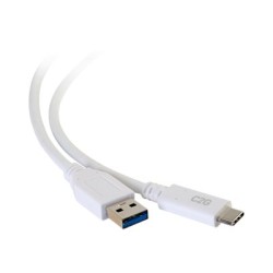 C2G 6ft USB C to USB A Cable - USB 3.2 - 5Gbps - White - M/M - USB kabel - USB typ A (M) do USB-C (M) - USB 3.1 - 30 V - 3 A