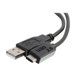 C2G 12ft USB C to USB A Cable - M/M - USB kabel - USB-C (M) do USB (M) - USB 2.0 - 3.66 m - lisovaný - černá