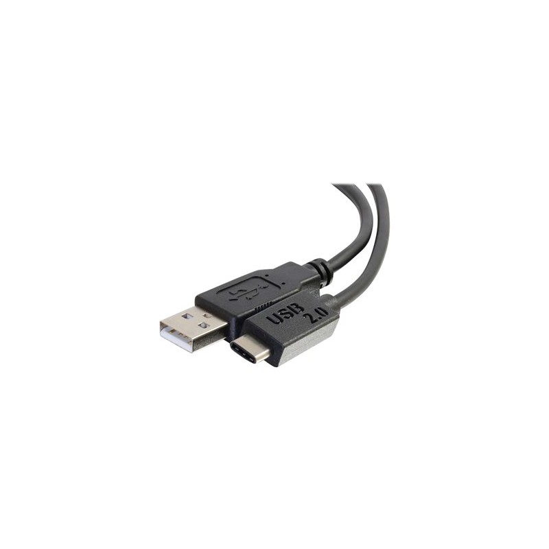C2G 12ft USB C to USB A Cable - M/M - USB kabel - USB-C (M) do USB (M) - USB 2.0 - 3.66 m - lisovaný - černá