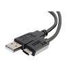 C2G 12ft USB C to USB A Cable - M/M - USB kabel - USB-C (M) do USB (M) - USB 2.0 - 3.66 m - lisovaný - černá