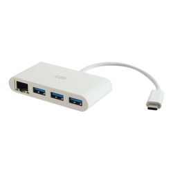 C2G USB C Hub with Ethernet - 3-Port USB Hub - Rozbočovač - 3 x SuperSpeed USB 3.0 + 1 x USB-C + 1 x 1000Base-T - desktop 29746