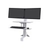 Ergotron WorkFit-S Dual Workstation - Nástavec na stůl - hranatý - hliník, vysoce kvalitní plast - bílá