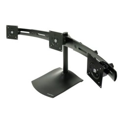 Ergotron DS100 Triple-Monitor Desk Stand - Stojan - pro 3 LCD displeje - hliník, ocel - černá - velikost obrazovky: až 21"