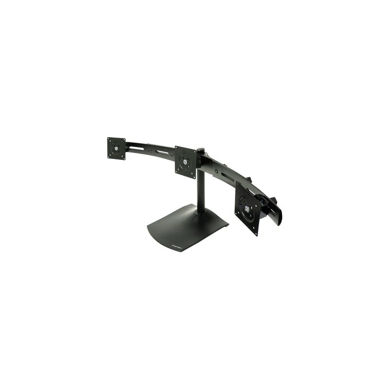 Ergotron DS100 Triple-Monitor Desk Stand - Stojan - pro 3 LCD displeje - hliník, ocel - černá - velikost obrazovky: až 21"