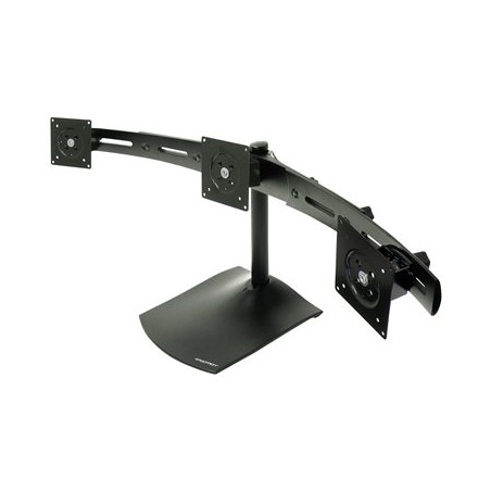 Ergotron DS100 Triple-Monitor Desk Stand - Stojan - pro 3 LCD displeje - hliník, ocel - černá - velikost obrazovky: až 21"