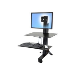 Ergotron WorkFit-S Single HD Workstation - Nástavec na stůl - hranatý - hliník, vysoce kvalitní plast, ocel s práškovým nátěrem