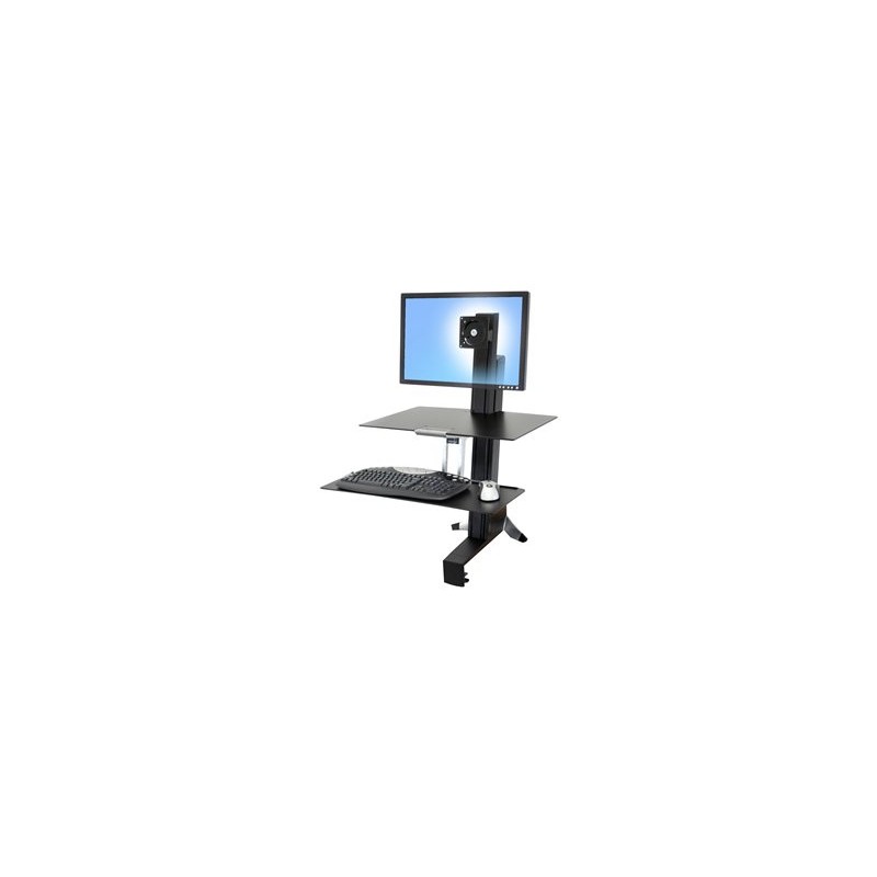 Ergotron WorkFit-S Single HD Workstation - Nástavec na stůl - hranatý - hliník, vysoce kvalitní plast, ocel s práškovým nátěrem