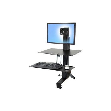 Ergotron WorkFit-S Single HD Workstation - Nástavec na stůl - hranatý - hliník, vysoce kvalitní plast, ocel s práškovým nátěrem