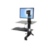 Ergotron WorkFit-S Single HD Workstation - Nástavec na stůl - hranatý - hliník, vysoce kvalitní plast, ocel s práškovým nátěrem