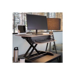 Ergotron WorkFit-Z Mini - Nástavec na stůl - hranatý - dove gray - černá základna