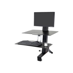 Ergotron WorkFit-S Single LD - Nástavec na stůl - hranatý - hliník, vysoce kvalitní plast, ocel s práškovým nátěrem - černá